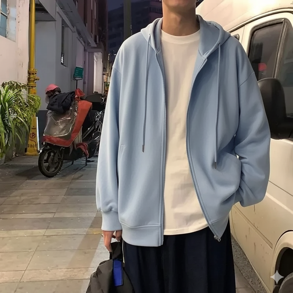 Signature Tunica Men's American Style CardiganTrendy Loose-Fit Couple Sweatshirt Jacket