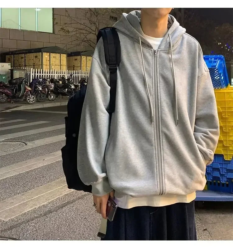 Signature Tunica Men's American Style CardiganTrendy Loose-Fit Couple Sweatshirt Jacket