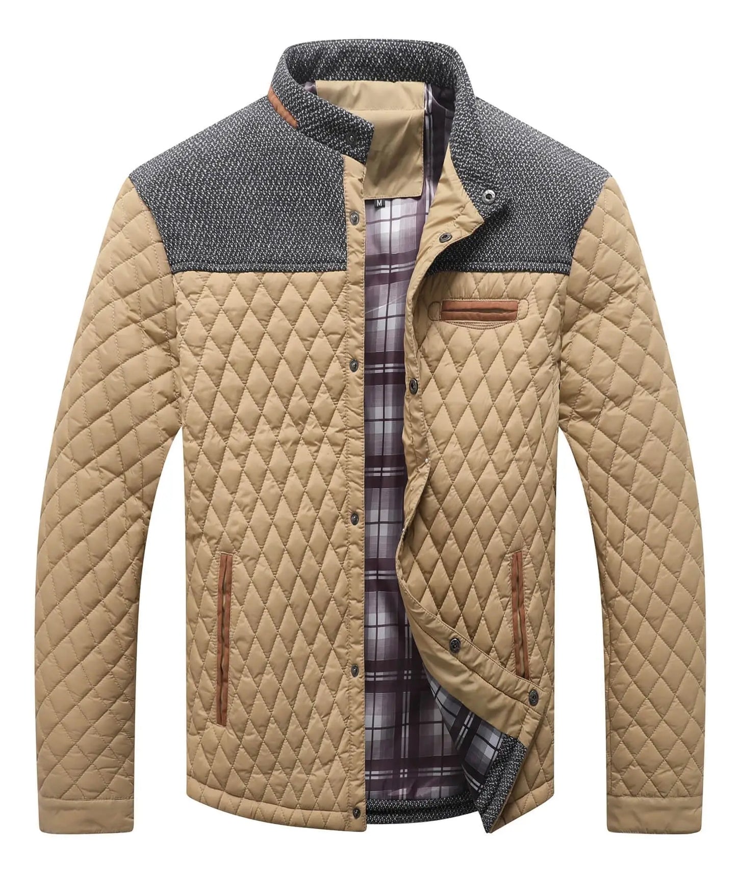 Signature Tunica Men's Diamond Quilted Puffer Down new Brown Jacket 
