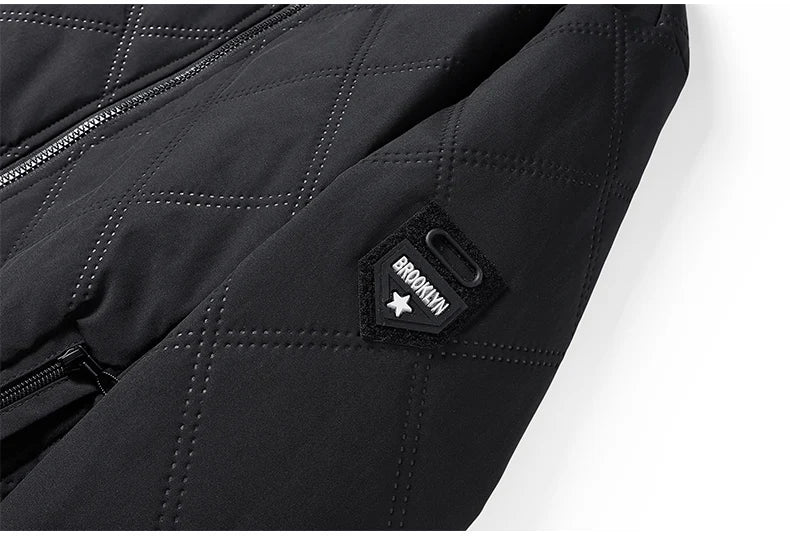 Signature Tunica Men's Thick Warm Parker Checkered Cotton Jacket