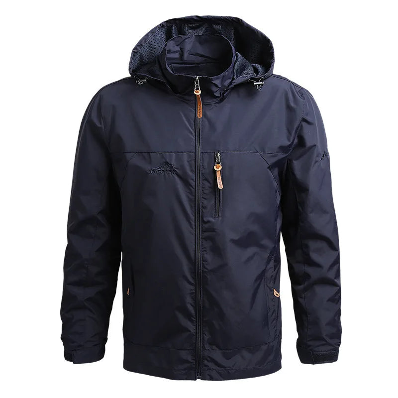 Signature Tunica Men's Thin Tactical Waterproof Hooded Field Bluee Jacket